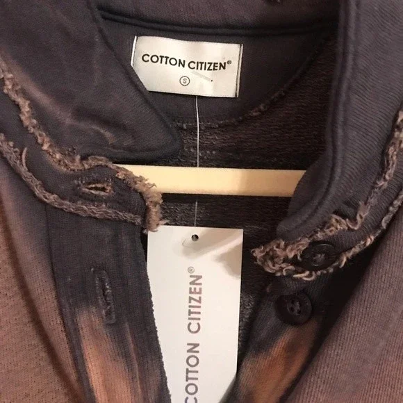 NWT Cotton Citizen Brooklyn Buttondown in Faded Pink/Blue Tie Dye, Size S - Picture 5 of 12